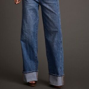 12th Tribe Presley Cuffed Straight Leg Denim Size 32
